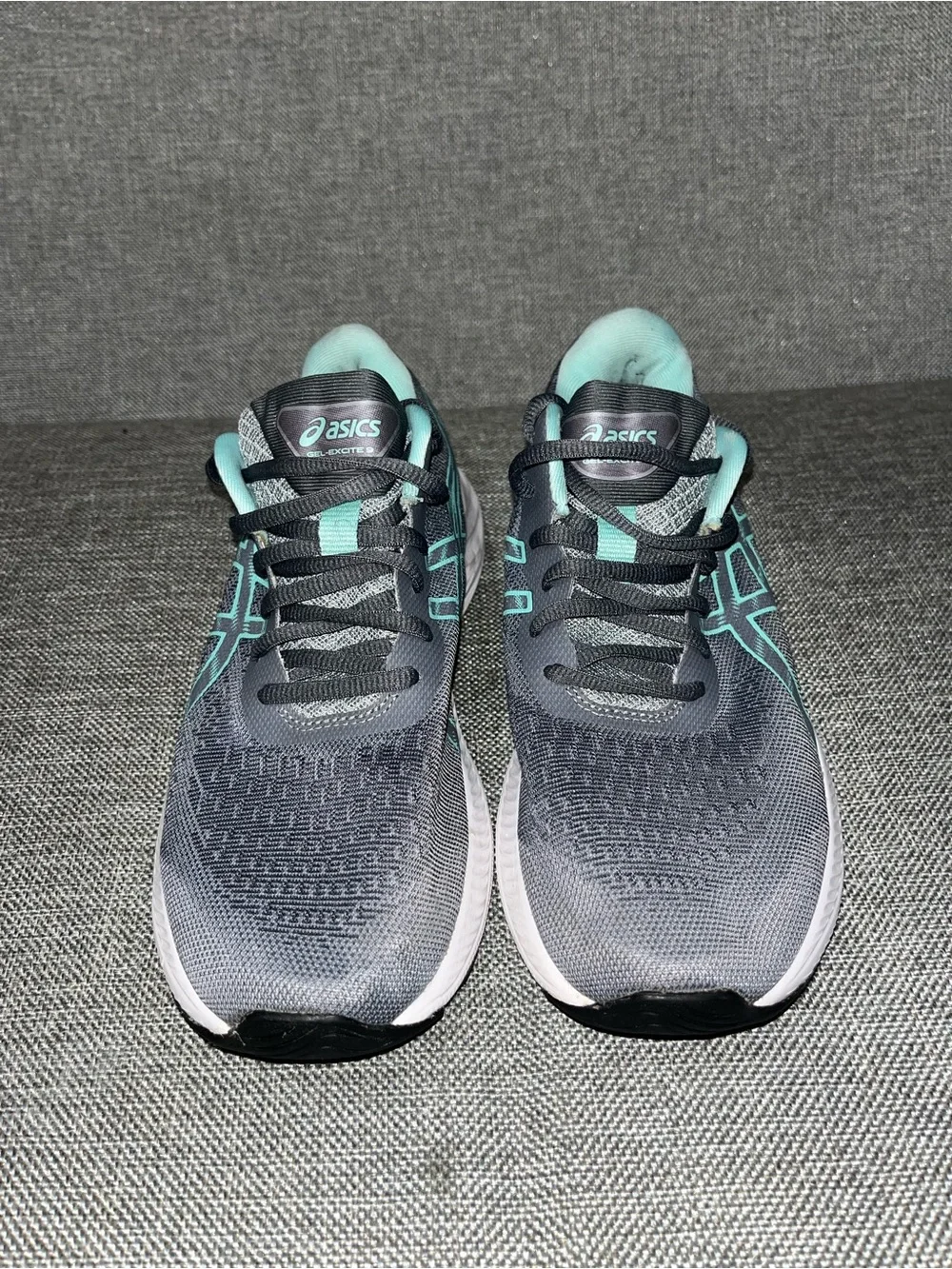 ASICS Gray with Mint Women's Athletic Running Shoes